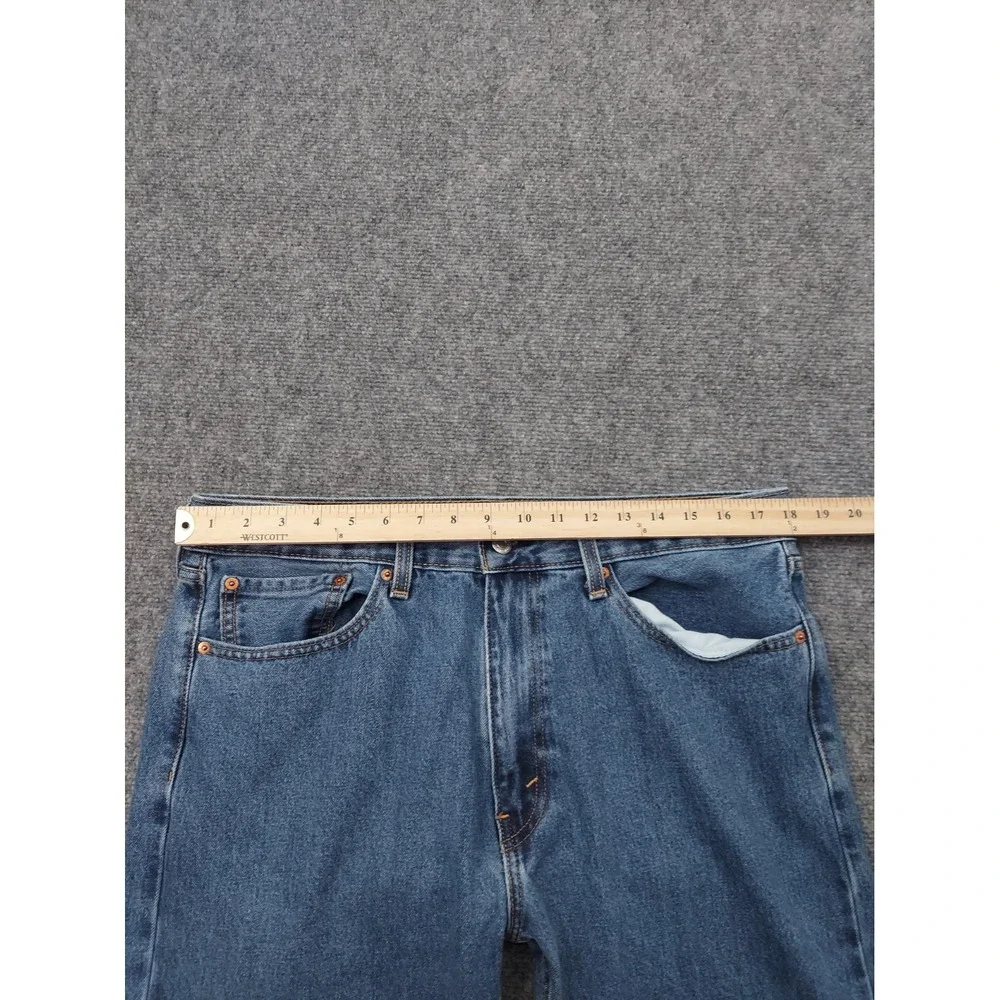 Levis 505 Jeans Mens 36x30 Blue Denim Regular Straight Grunge 100% Cotton